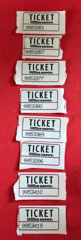 Winning ticket numbers:  9953351, 9953357, 9953377, 9953380, 9953389, 9953396, 9953410, and 9953419.